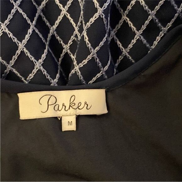 Parker Blue Patterned embellished Women's Dress, M - Picture 14 of 16